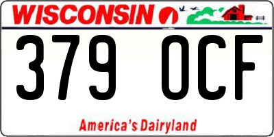 WI license plate 379OCF