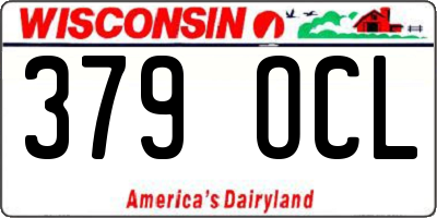 WI license plate 379OCL
