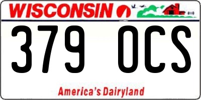 WI license plate 379OCS