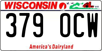 WI license plate 379OCW
