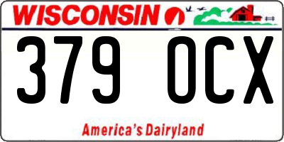 WI license plate 379OCX