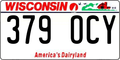 WI license plate 379OCY