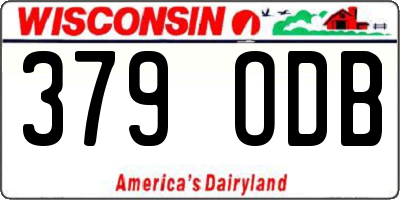 WI license plate 379ODB