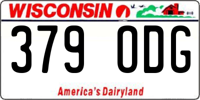 WI license plate 379ODG