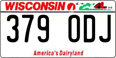 WI license plate 379ODJ