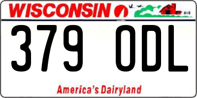 WI license plate 379ODL