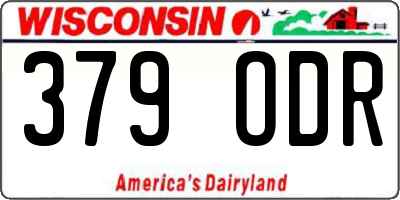 WI license plate 379ODR