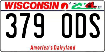 WI license plate 379ODS