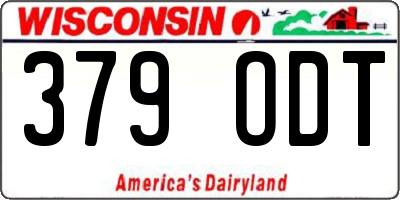 WI license plate 379ODT