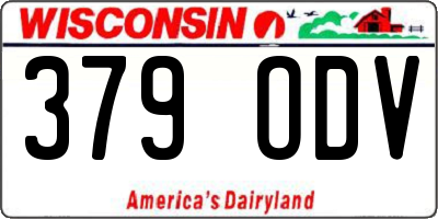 WI license plate 379ODV