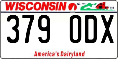 WI license plate 379ODX