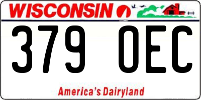 WI license plate 379OEC