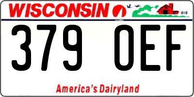 WI license plate 379OEF