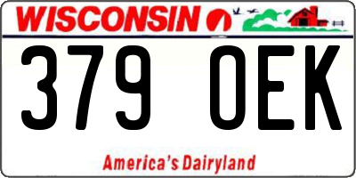 WI license plate 379OEK
