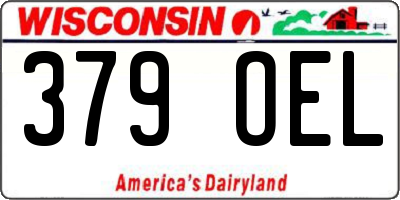 WI license plate 379OEL