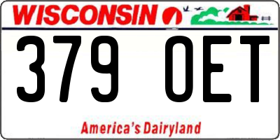 WI license plate 379OET