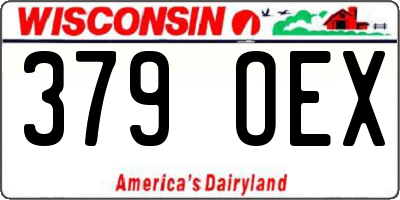 WI license plate 379OEX