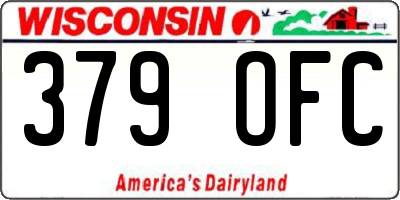 WI license plate 379OFC