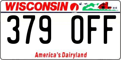 WI license plate 379OFF