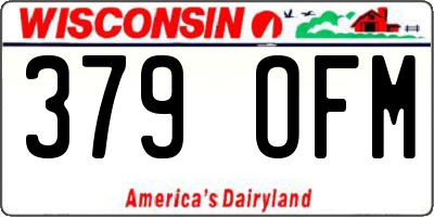 WI license plate 379OFM