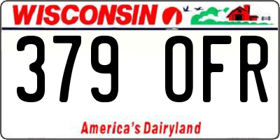 WI license plate 379OFR
