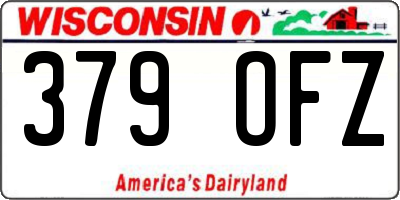 WI license plate 379OFZ
