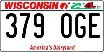 WI license plate 379OGE