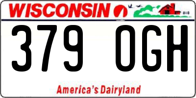 WI license plate 379OGH
