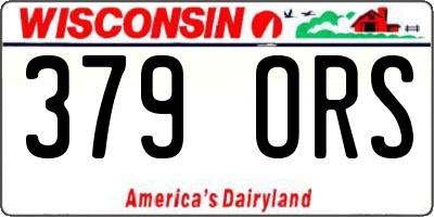 WI license plate 379ORS