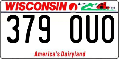 WI license plate 379OUO