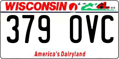 WI license plate 379OVC