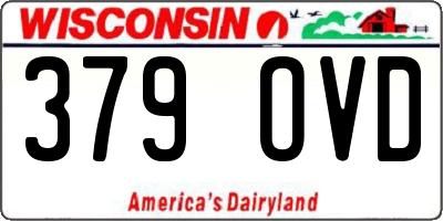 WI license plate 379OVD