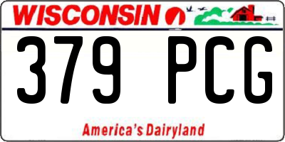 WI license plate 379PCG
