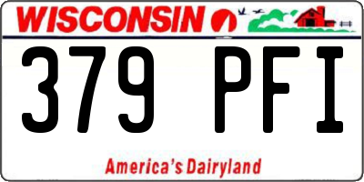 WI license plate 379PFI