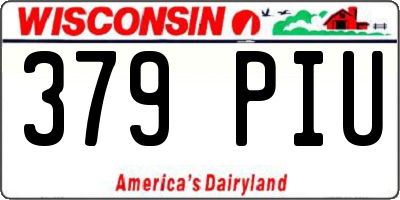 WI license plate 379PIU