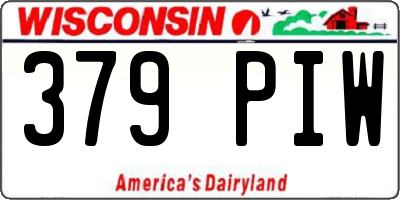 WI license plate 379PIW
