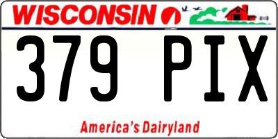 WI license plate 379PIX