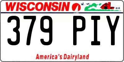 WI license plate 379PIY