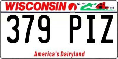 WI license plate 379PIZ