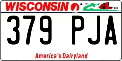 WI license plate 379PJA