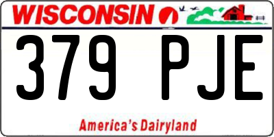 WI license plate 379PJE