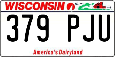 WI license plate 379PJU