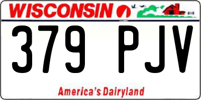 WI license plate 379PJV
