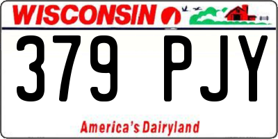 WI license plate 379PJY