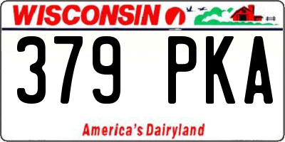 WI license plate 379PKA