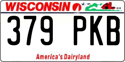 WI license plate 379PKB