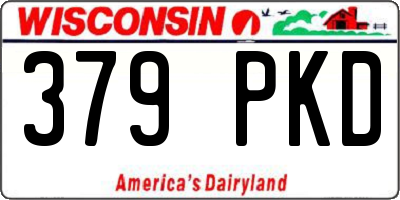 WI license plate 379PKD