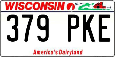 WI license plate 379PKE