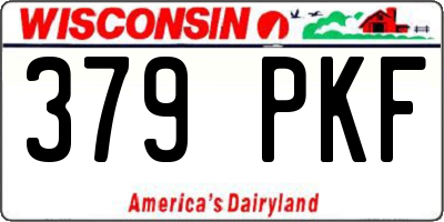 WI license plate 379PKF