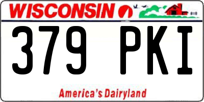 WI license plate 379PKI
